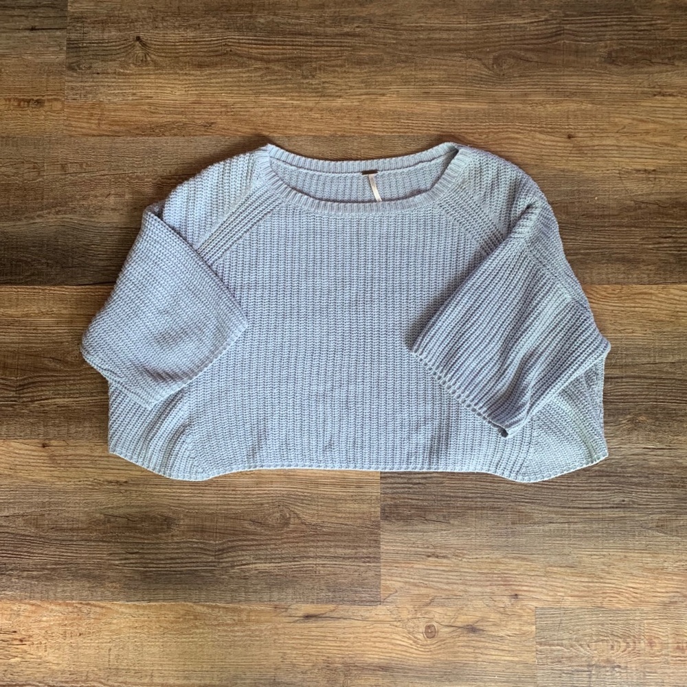Free People Oversized Crop Sweater - Picture 4 of 7